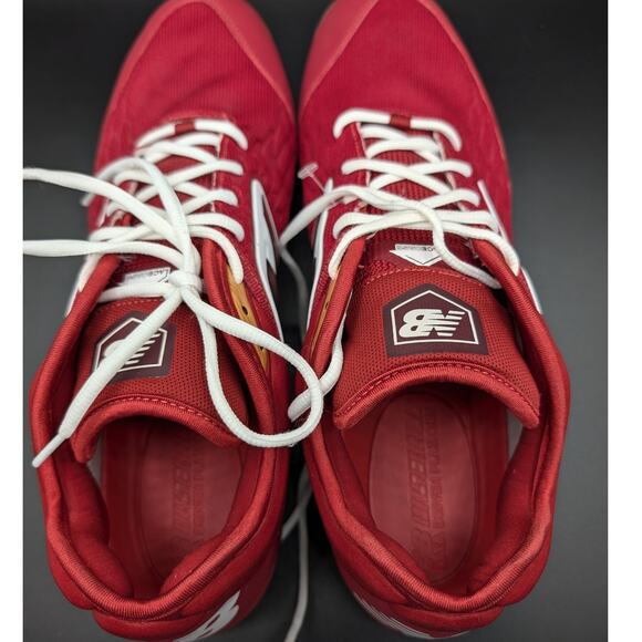 New Balance Baseball Cleats Mens 16 Fresh Foam Shoes Red Metal Athletic Sports main image 5